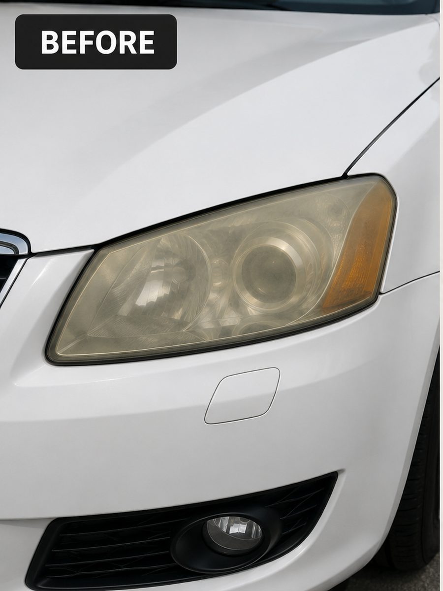 SUV headlight before